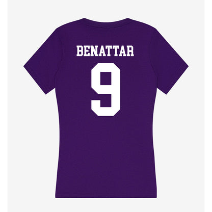 SFA - NCAA Baseball : Jackson Benattar - Women's V-Neck T-Shirt-1