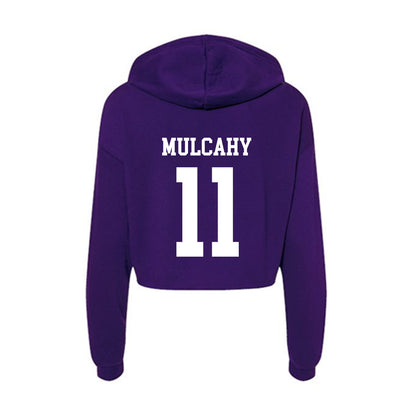 SFA - NCAA Baseball : Dylan Mulcahy - Women's Crop Fleece Hoodie-1