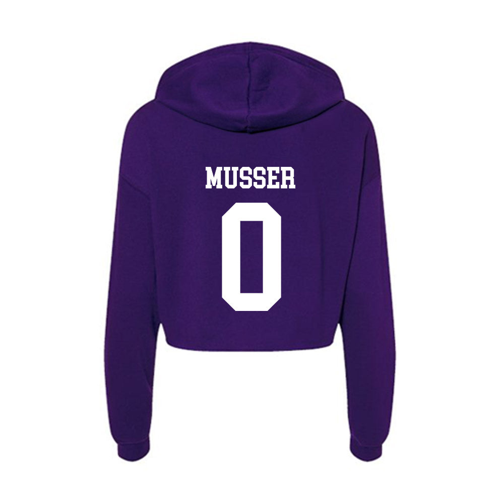 SFA - NCAA Women's Soccer : Brandie Musser - Women's Crop Fleece Hooded Sweatshirt-1