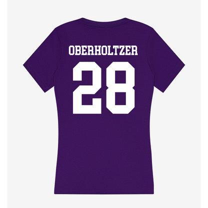 SFA - NCAA Women's Soccer : Savanna Oberholtzer - Women's V-Neck T-Shirt-1