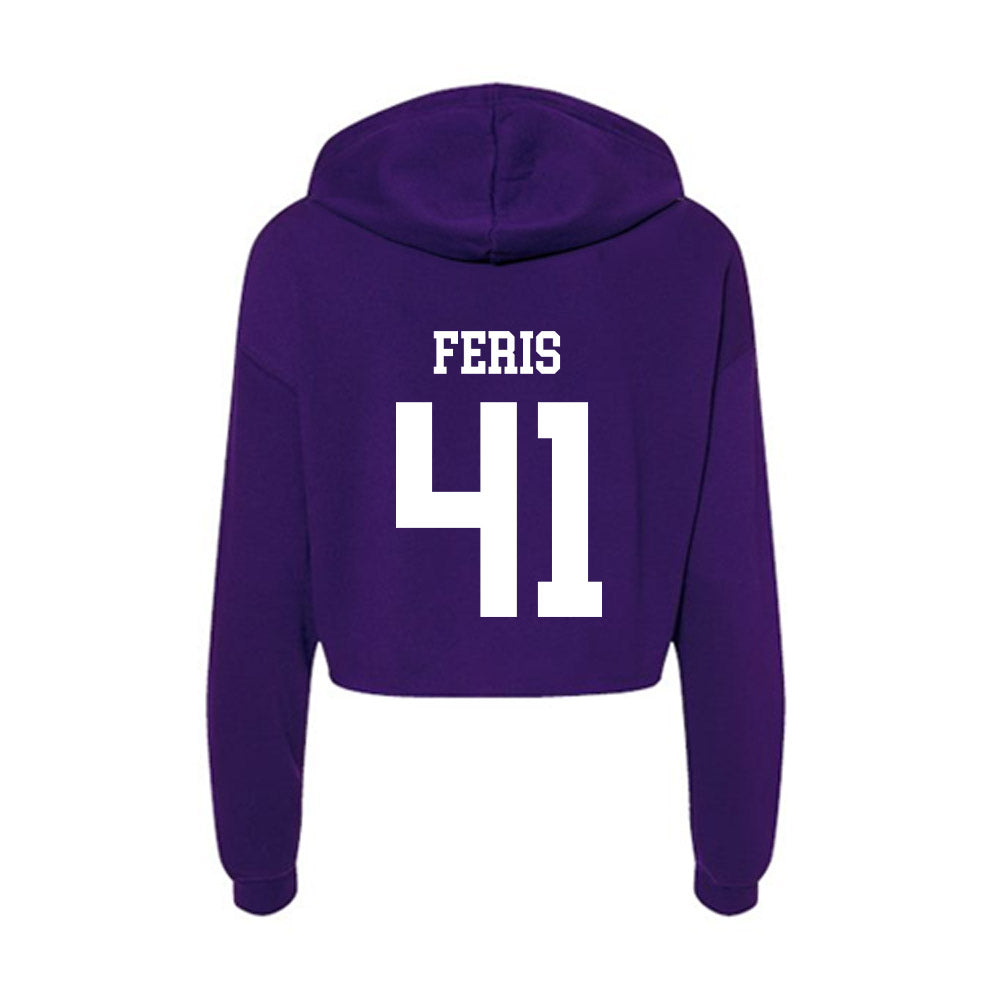 SFA - NCAA Baseball : Charlie Feris - Women's Crop Fleece Hoodie-1