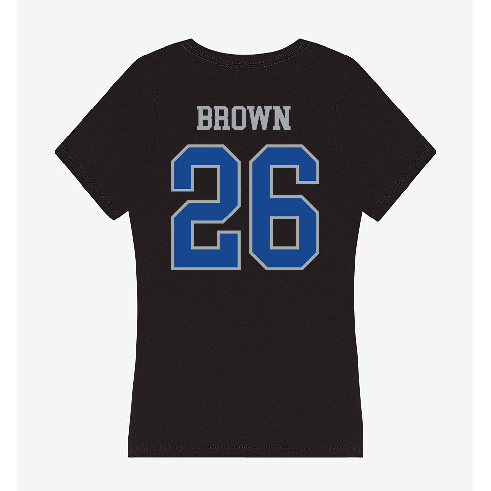 CNU - NCAA Football : Zaliak Brown - Women's V-Neck T-Shirt-1