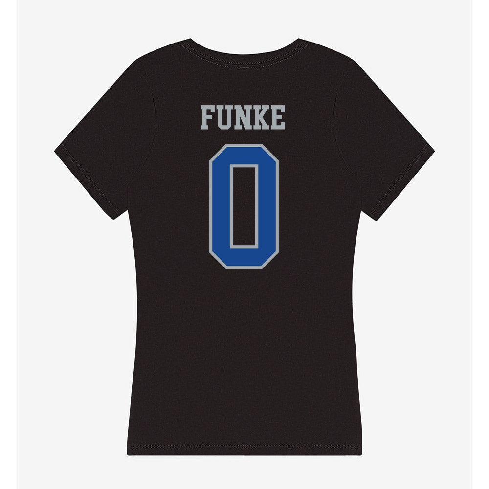CNU - NCAA Football : Lincoln Funke - Women's V-Neck T-Shirt-1