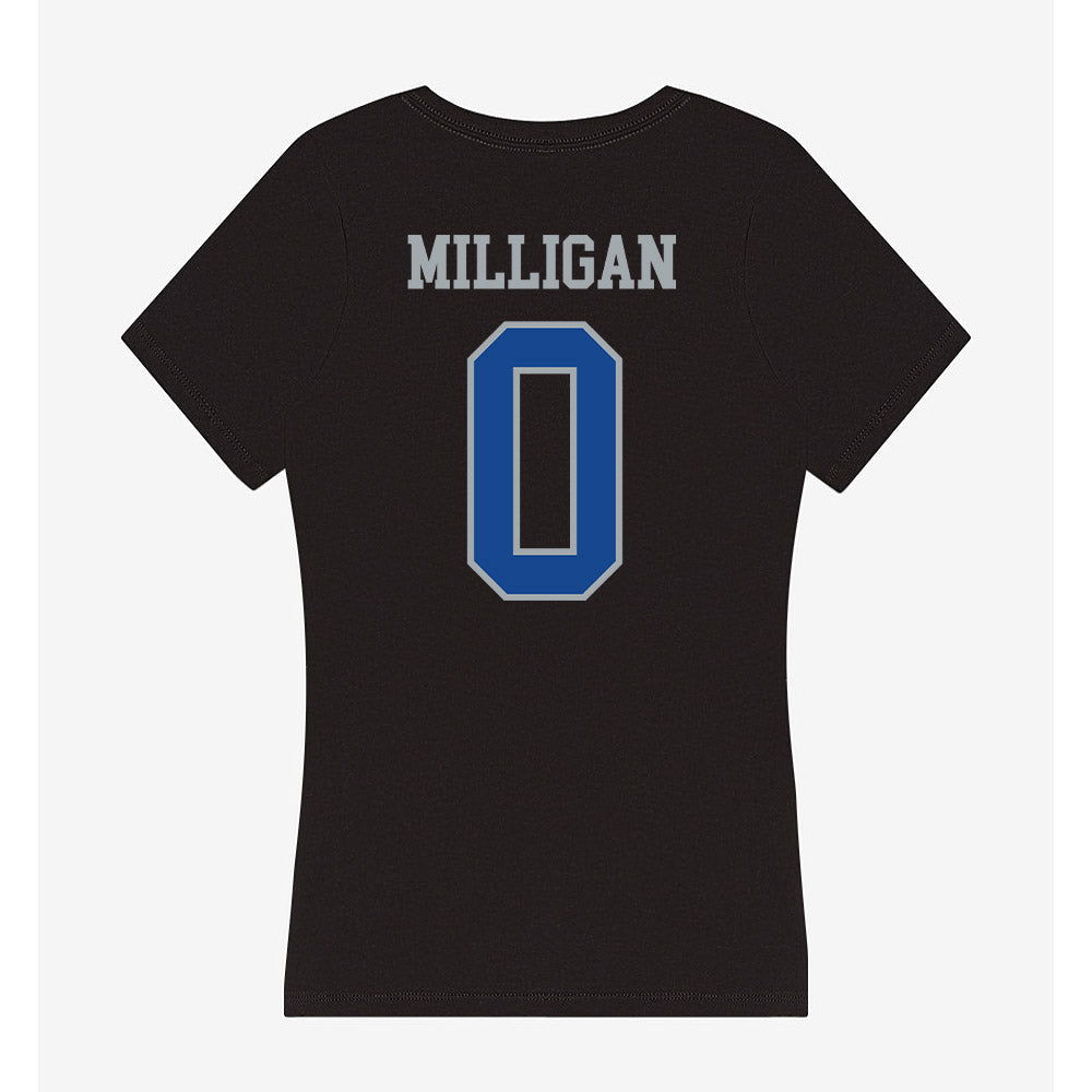 CNU - NCAA Men's Lacrosse : Ryan Milligan - Women's V-Neck T-Shirt-1