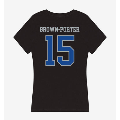 CNU - NCAA Football : Makari Brown-Porter - Women's V-Neck T-Shirt-1