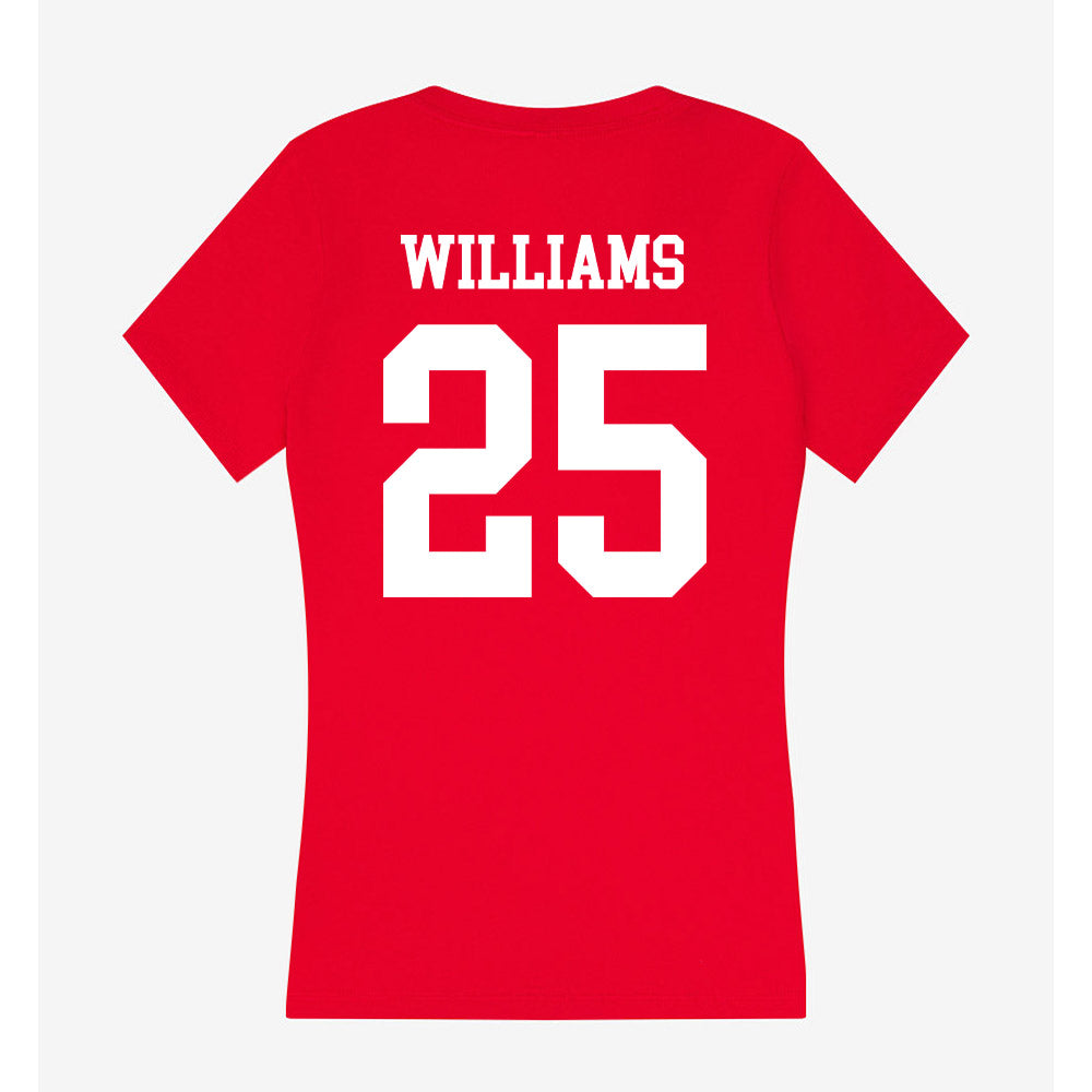 Tampa - NCAA Beach Volleyball : Angel Williams - Women's V-Neck T-Shirt-1