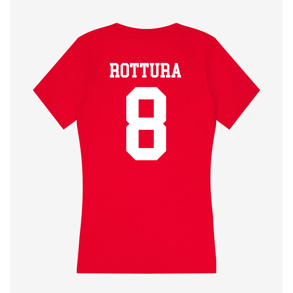 Tampa - NCAA Men's Lacrosse : Dom Rottura - Women's V-Neck T-Shirt-1