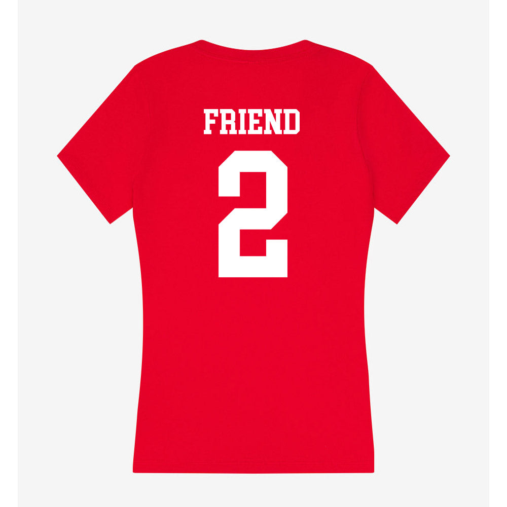 Tampa - NCAA Men's Lacrosse : Zack Friend - Women's V-Neck T-Shirt-1