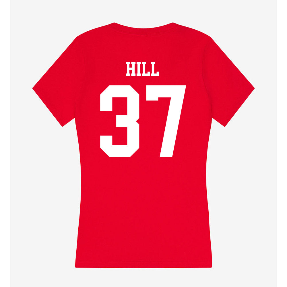 Tampa - NCAA Baseball : Garrett Hill - Women's V-Neck T-Shirt-1