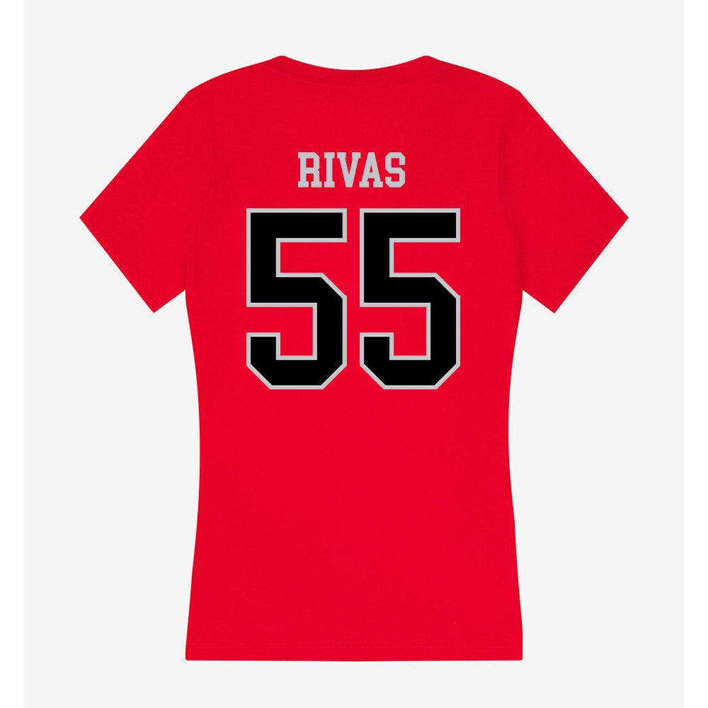 CSUN - NCAA Softball : Amber Rivas - Women's V-Neck T-Shirt-1