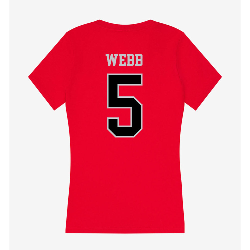 CSUN - NCAA Men's Basketball : Quinton Webb - Women's V-Neck T-Shirt-1