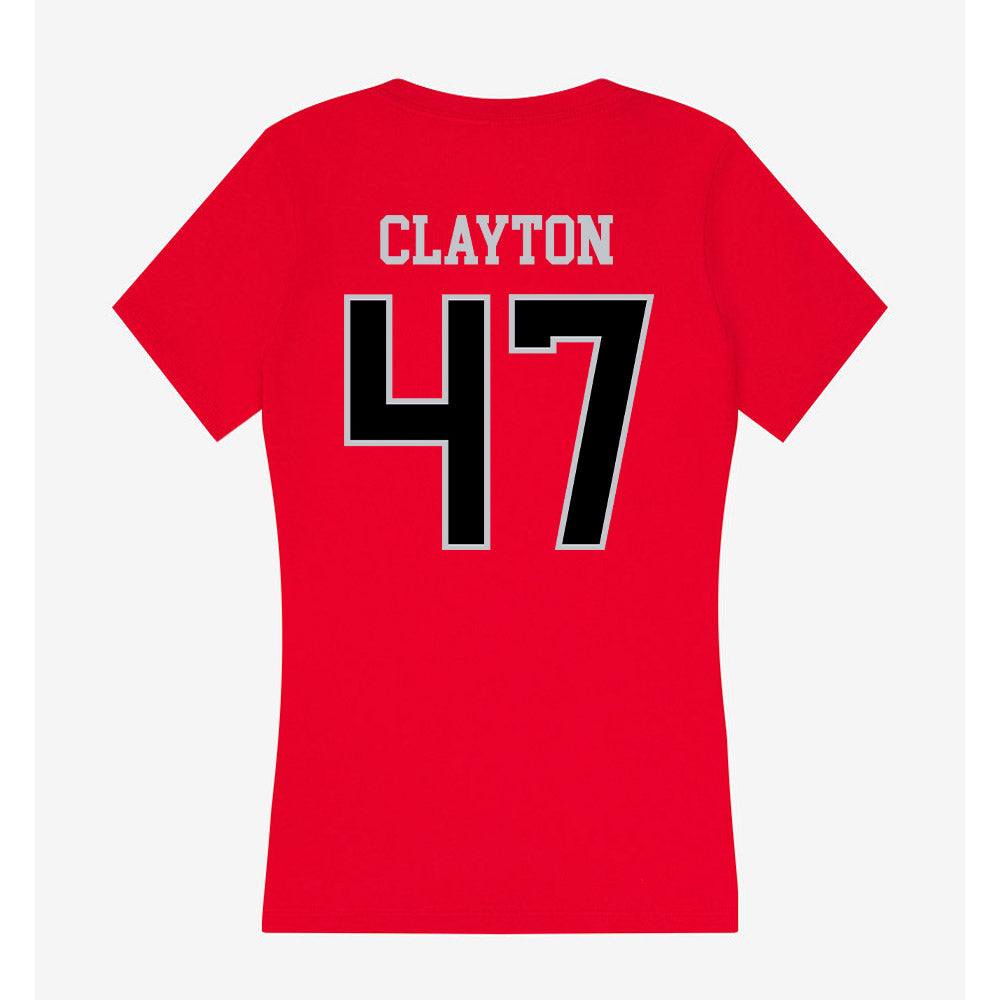CSUN - NCAA Baseball : Royce Clayton - Women's V-Neck T-Shirt-1