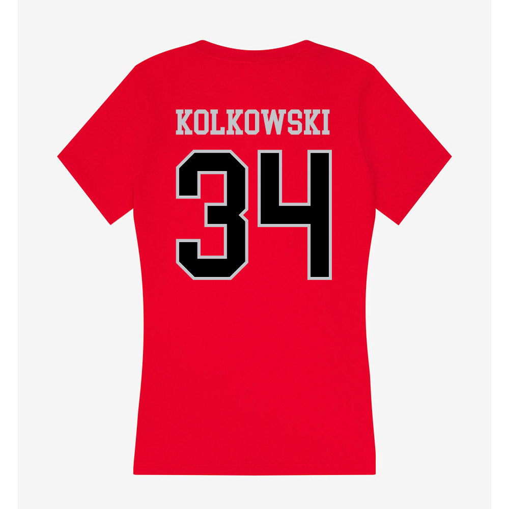 CSUN - NCAA Softball : Kylie Kolkowski - Women's V-Neck T-Shirt-1