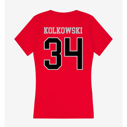 CSUN - NCAA Softball : Kylie Kolkowski - Women's V-Neck T-Shirt-1