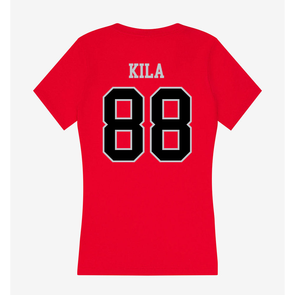 CSUN - NCAA Softball : Mackenzie Kila - Women's V-Neck T-Shirt-1