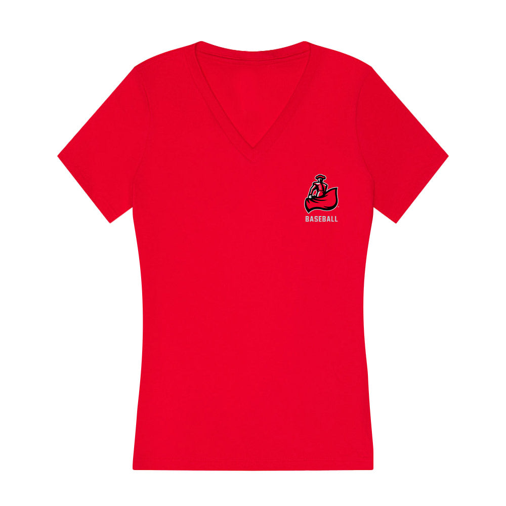 CSUN - NCAA Baseball : Will Linberg - Women's V-Neck T-Shirt-0