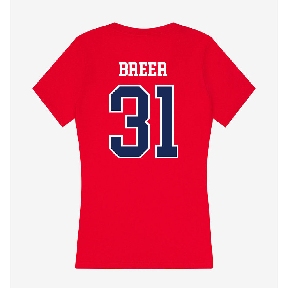 Belmont - NCAA Softball : Ryan Breer - Women's V-Neck T-Shirt-1