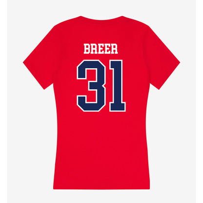 Belmont - NCAA Softball : Ryan Breer - Women's V-Neck T-Shirt-1