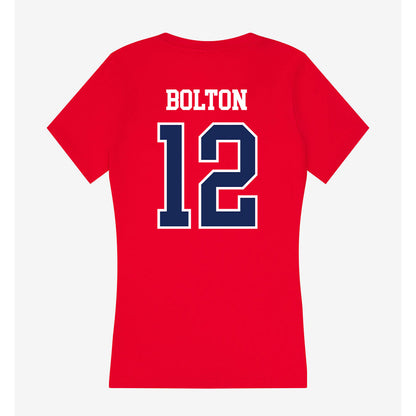 Belmont - NCAA Women's Volleyball : Mya Bolton - Women's V-Neck T-Shirt-1