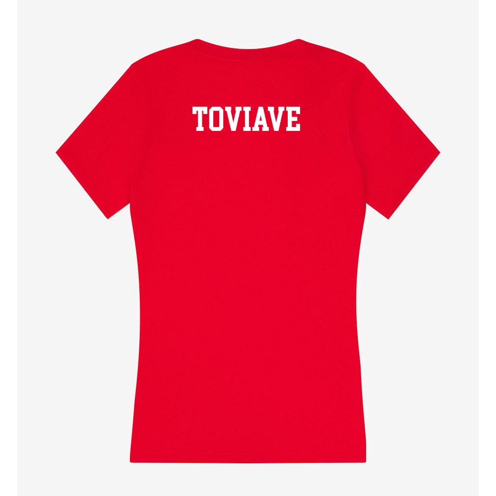 Belmont - NCAA Men's Track & Field : Elizee Toviave - Women's V-Neck T-Shirt-1