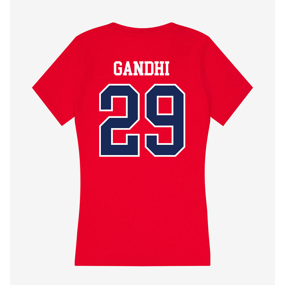 Belmont - NCAA Baseball : Krish Gandhi - Women's V-Neck T-Shirt-1