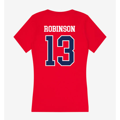 Belmont - NCAA Men's Soccer : Hayden Robinson - Women's V-Neck T-Shirt-1
