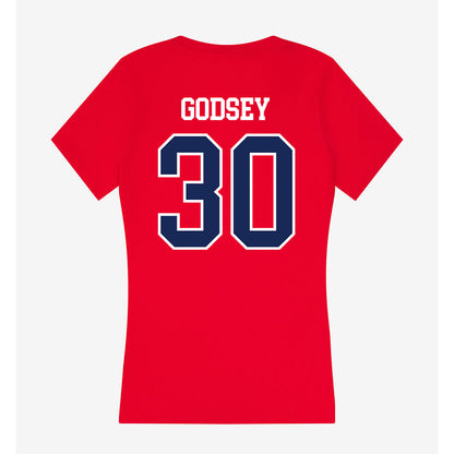 Belmont - NCAA Baseball : Landon Godsey - Women's V-Neck T-Shirt-1