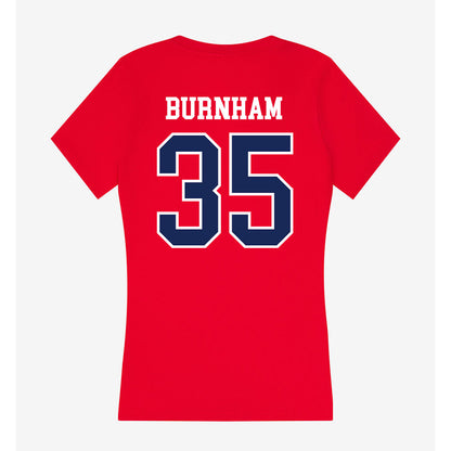 Belmont - NCAA Baseball : Noah Burnham - Women's V-Neck T-Shirt-1