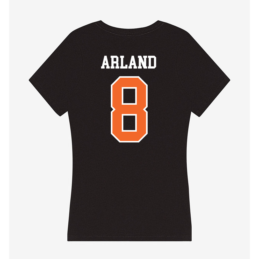 Idaho State - NCAA Men's Basketball : Trey Arland - Women's V-Neck T-Shirt-1
