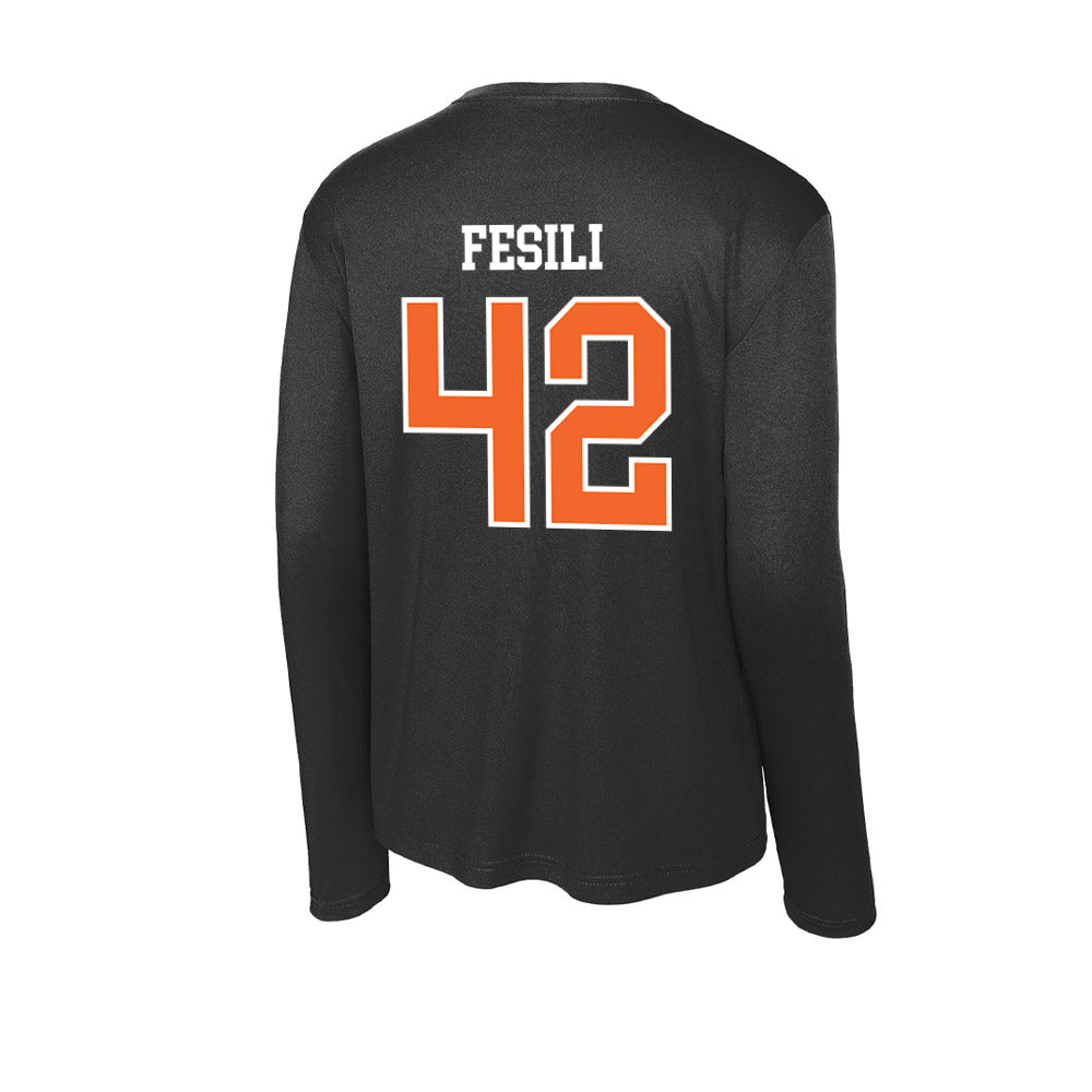 Idaho State - NCAA Football : Trehsyn Fesili - Activewear Long Sleeve T-Shirt-1