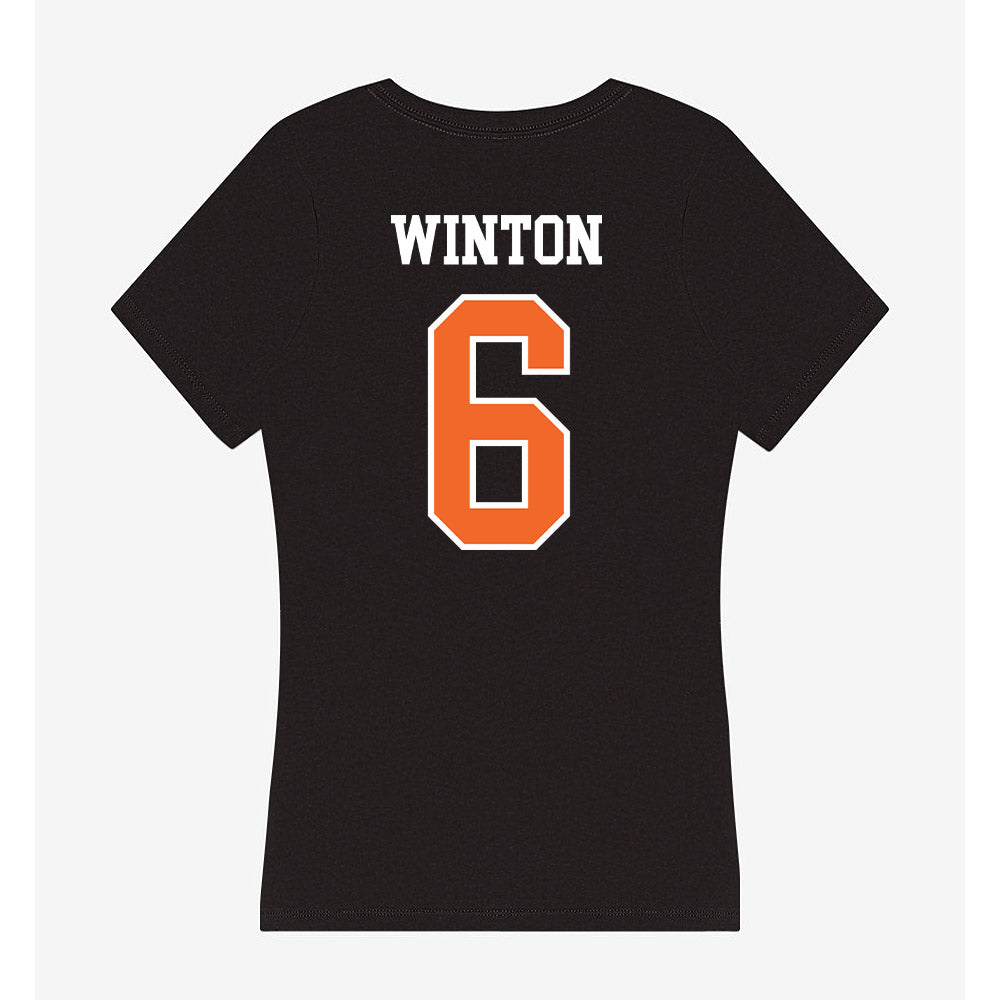 Idaho State - NCAA Women's Soccer : Isabella Winton - Women's V-Neck T-Shirt-1
