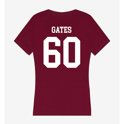AAMU - NCAA Football : Tyquavious Gates - Women's V-Neck T-Shirt-1
