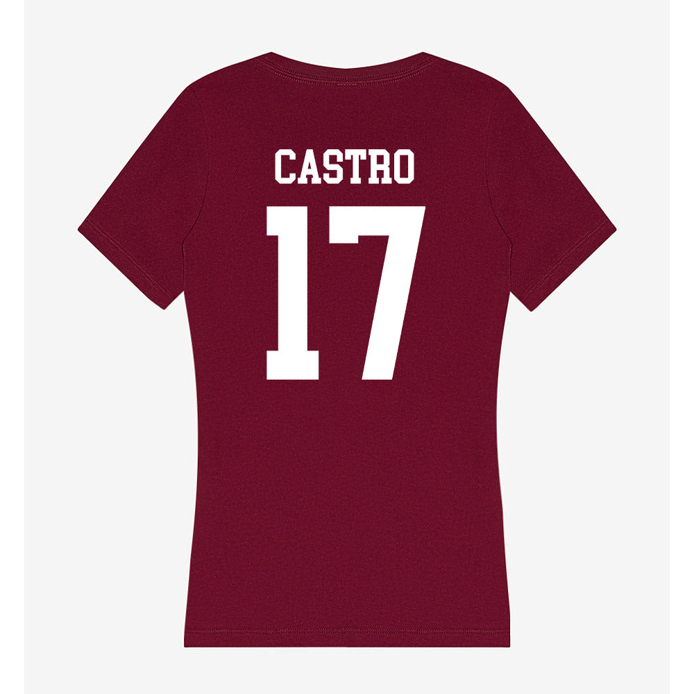 AAMU - NCAA Baseball : Isaac Castro - Women's V-Neck T-Shirt-1