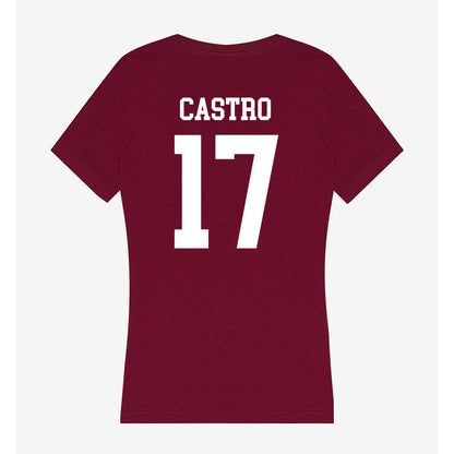 AAMU - NCAA Baseball : Isaac Castro - Women's V-Neck T-Shirt-1