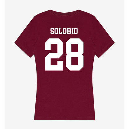 AAMU - NCAA Softball : Mariah Solorio - Women's V-Neck T-Shirt-1