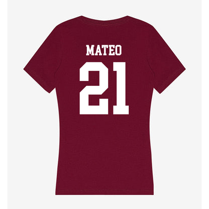 AAMU - NCAA Baseball : Anthony Mateo - Women's V-Neck T-Shirt-1
