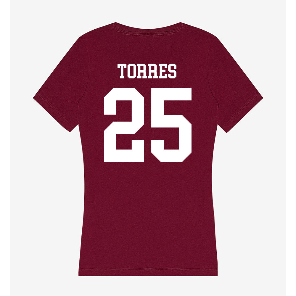 AAMU - NCAA Baseball : Antonio Torres - Women's V-Neck T-Shirt-1