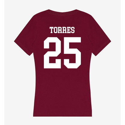AAMU - NCAA Baseball : Antonio Torres - Women's V-Neck T-Shirt-1