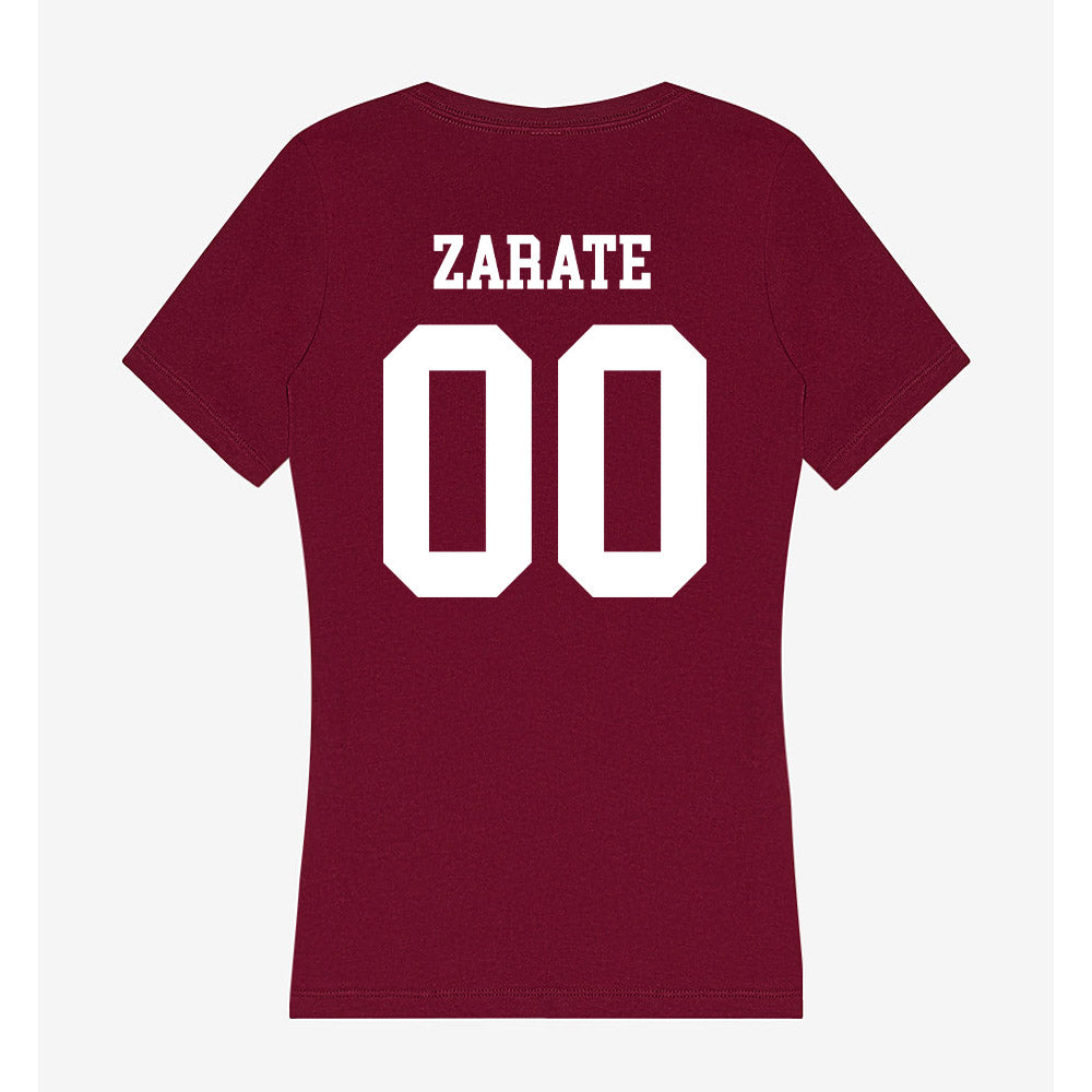AAMU - NCAA Softball : Arianna Zarate - Women's V-Neck T-Shirt-1
