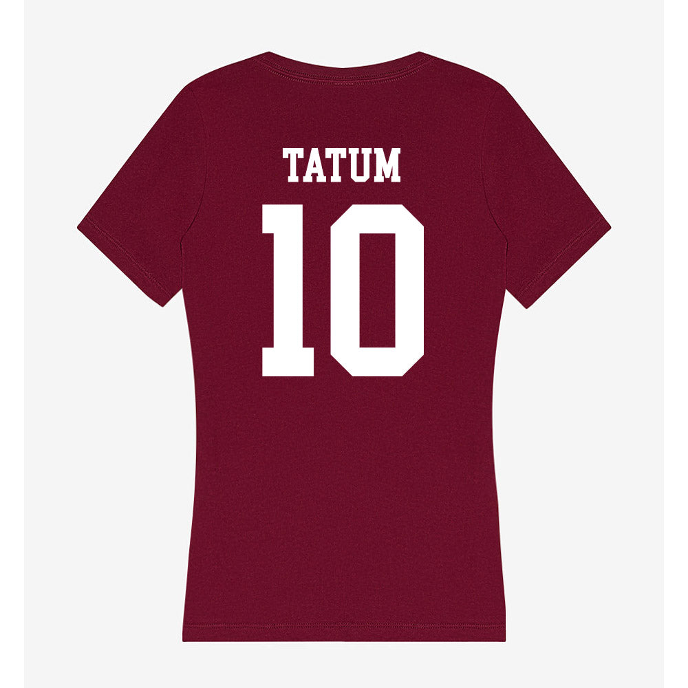 AAMU - NCAA Softball : Kaylee Tatum - Women's V-Neck T-Shirt-1