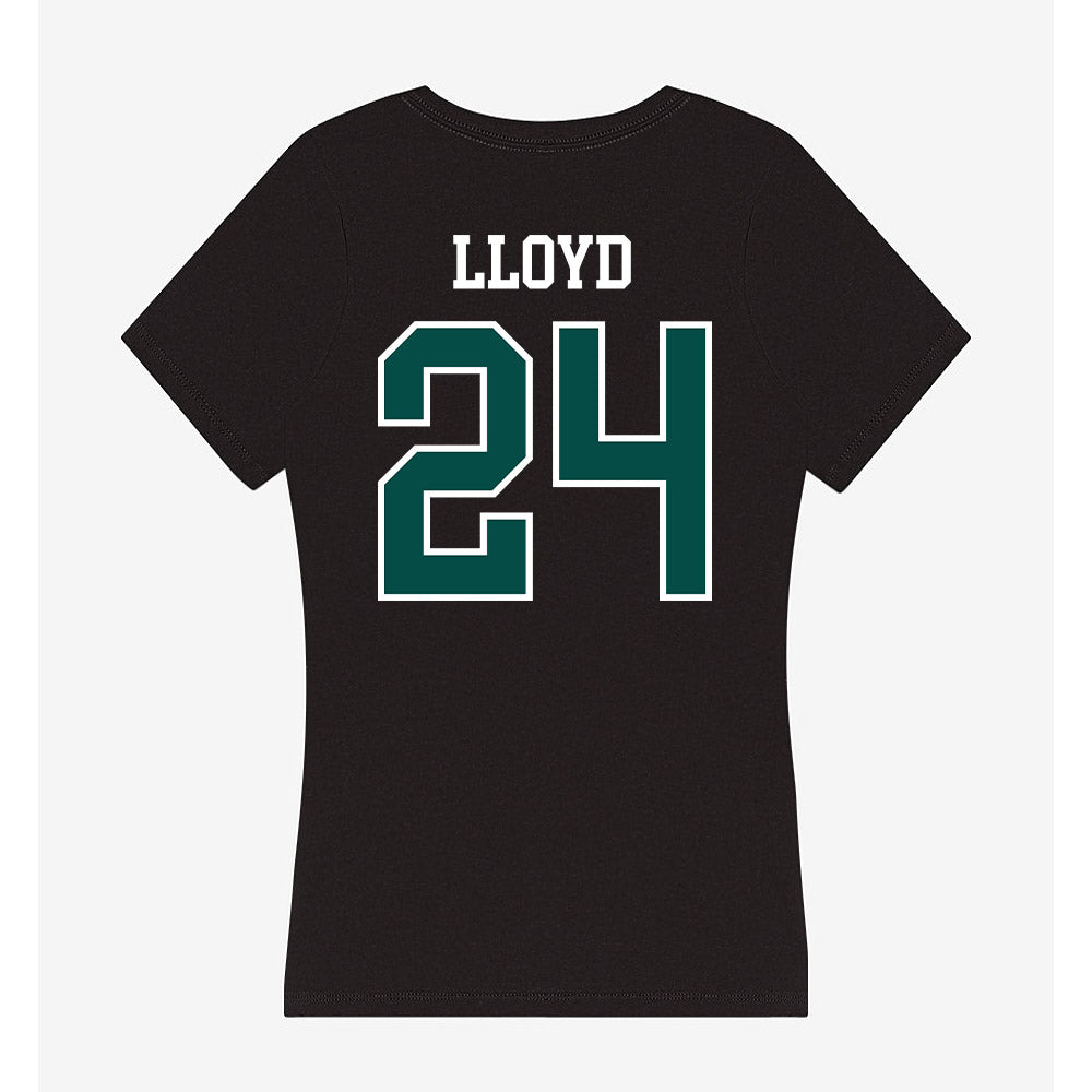 Humboldt State - NCAA Women's Basketball : Kyori Lloyd - Women's V-Neck T-Shirt-1