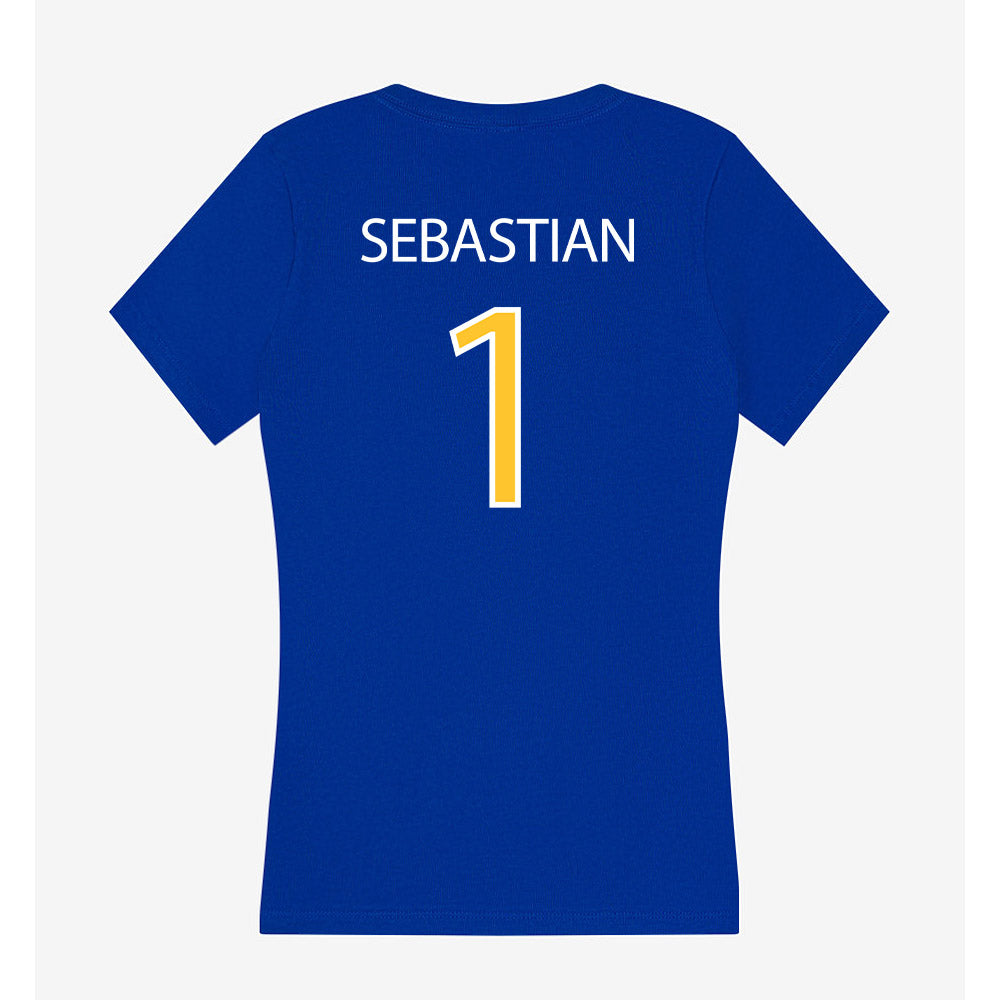 Hofstra - NCAA Men's Lacrosse : Tyler Sebastian - Women's V-Neck T-Shirt-1