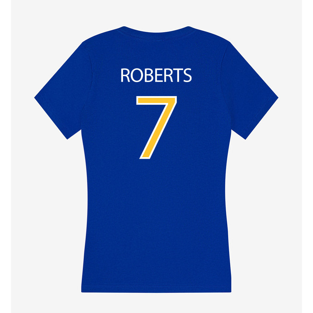 Hofstra - NCAA Men's Basketball : Jaeden Roberts - Women's V-Neck T-Shirt-1