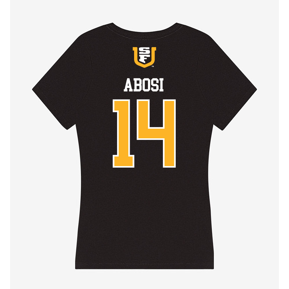 USFCA - NCAA Men's Basketball : Ben Abosi - Women's V-Neck T-Shirt-1