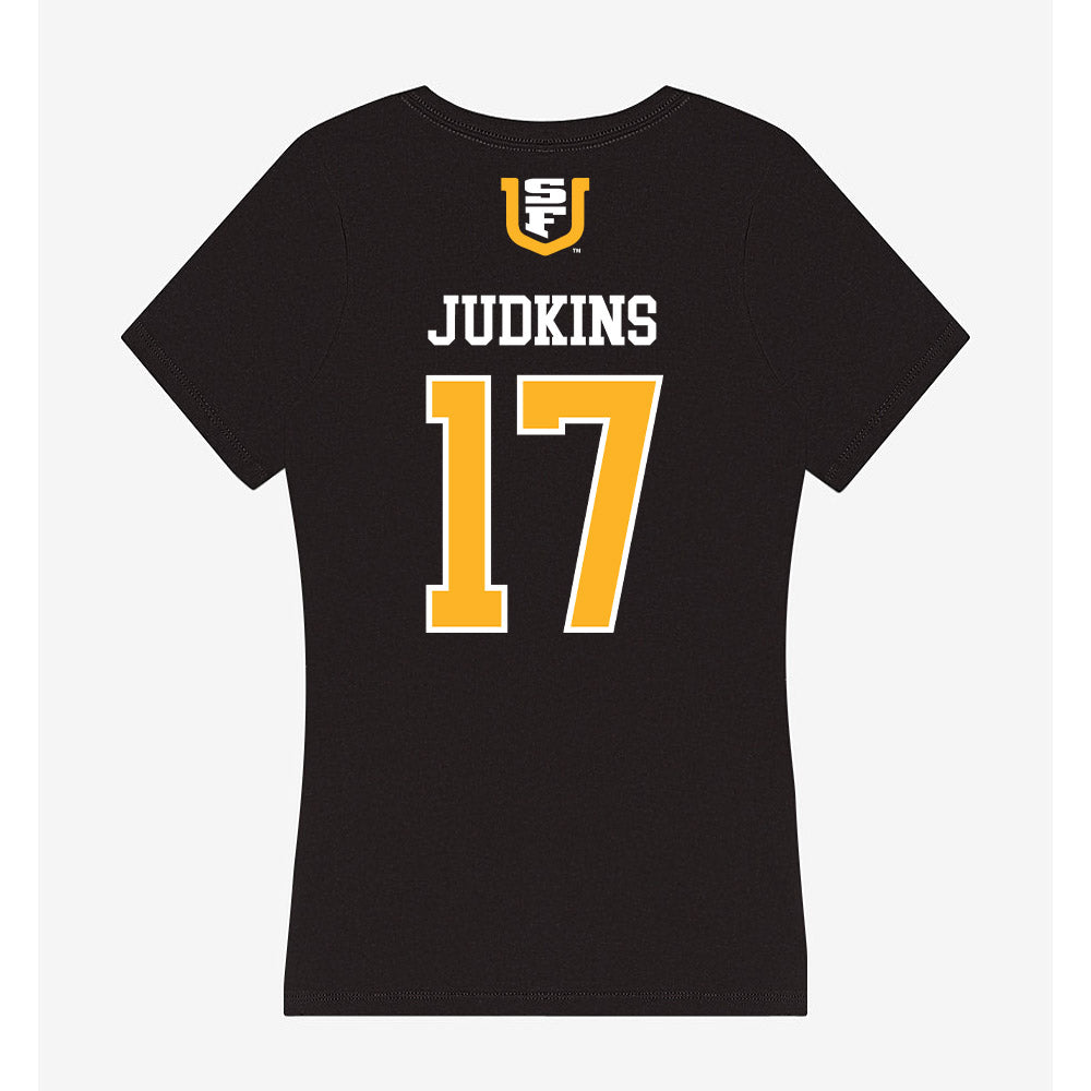 USFCA - NCAA Men's Soccer : Jaggar Judkins - Women's V-Neck T-Shirt-1