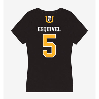 USFCA - NCAA Baseball : Eddison Esquivel - Women's V-Neck T-Shirt-1