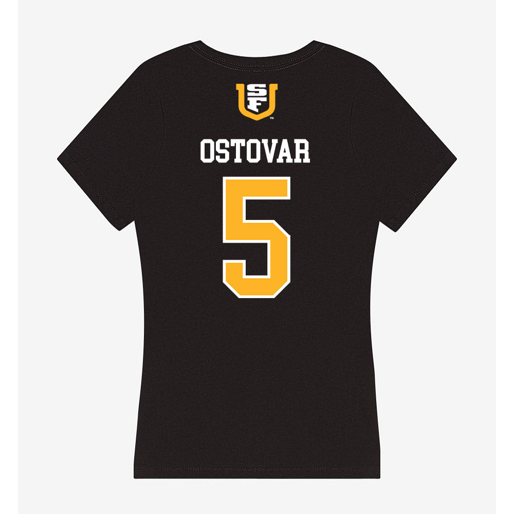 USFCA - NCAA Women's Volleyball : Kayla Ostovar - Women's V-Neck T-Shirt-1