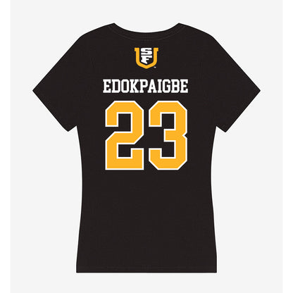 USFCA - NCAA Women's Basketball : Candy Edokpaigbe - Women's V-Neck T-Shirt-1