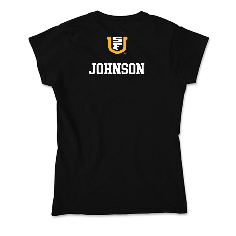 USFCA - NCAA Men's Cross Country : Herbie Johnson - Soft Style Women’s T-Shirt-1