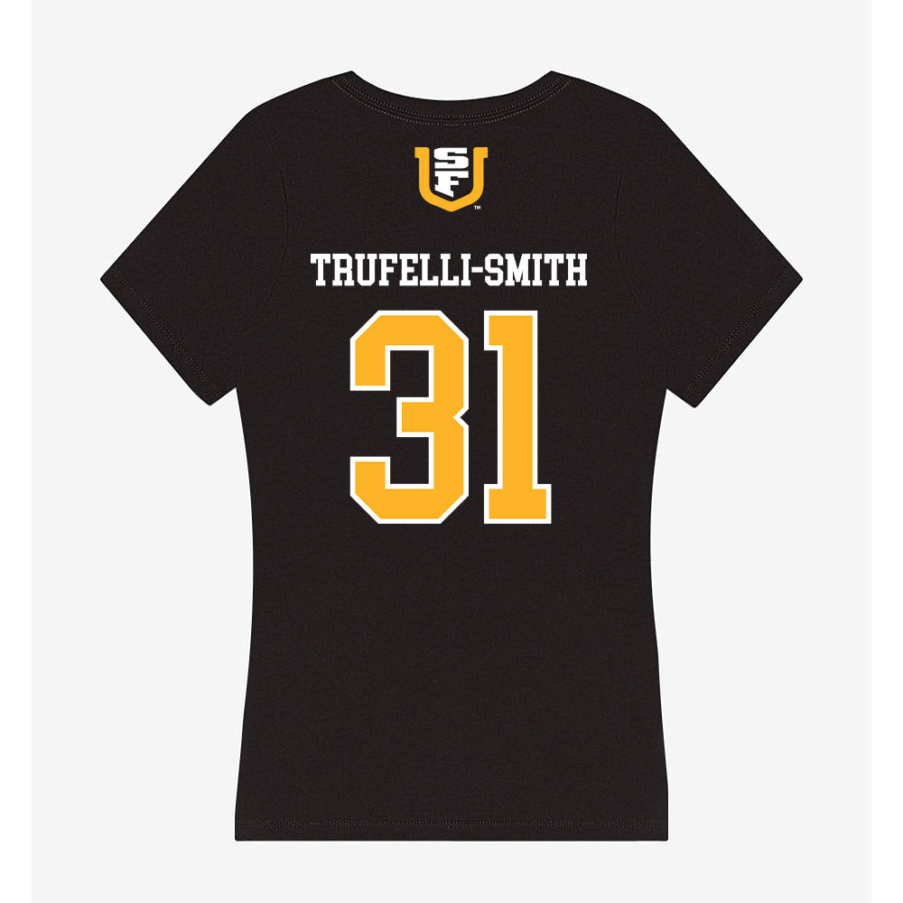 USFCA - NCAA Men's Soccer : Marco Trufelli-Smith - Women's V-Neck T-Shirt-1